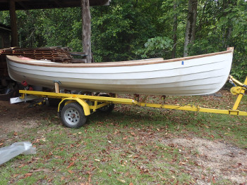 strip building a canoe yawl